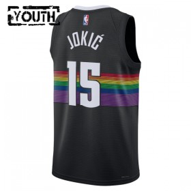 Maillot Basket Enfant Denver Nuggets Nikola Jokic 2025-26 Nike City Edition Noir Swingman